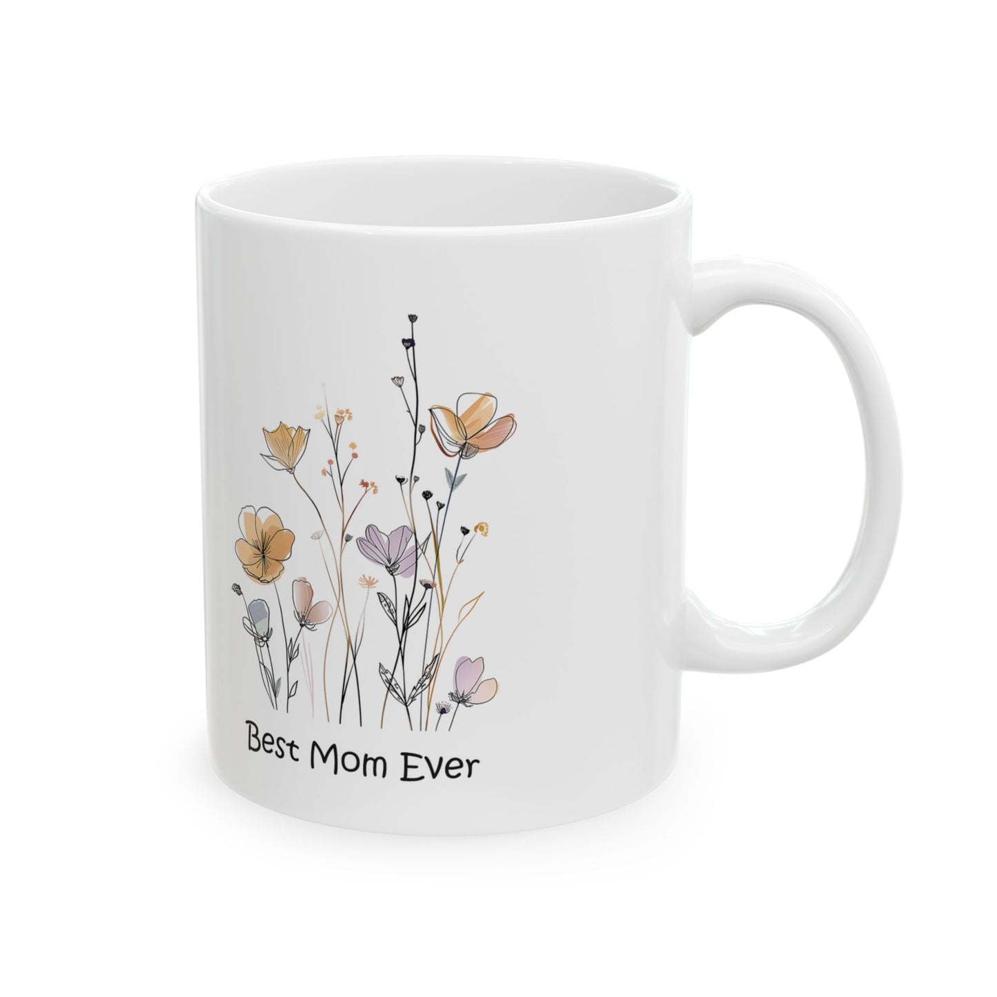 Best Mom Coffee Mug - Ceramic Mug with Nutritional Facts Design (11oz, 15oz)
