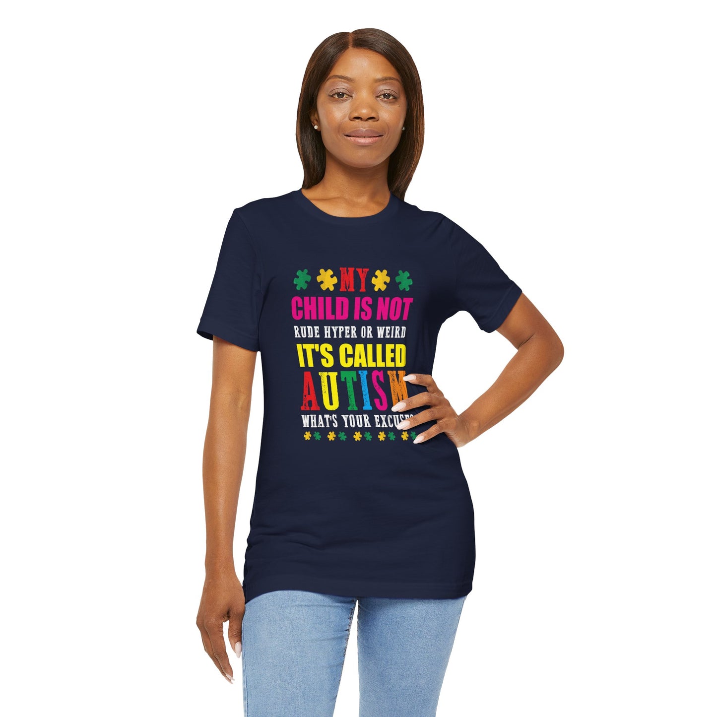 Autism Support Short Sleeve Tee, Awareness Shirt, Unisex Jersey Tshirt