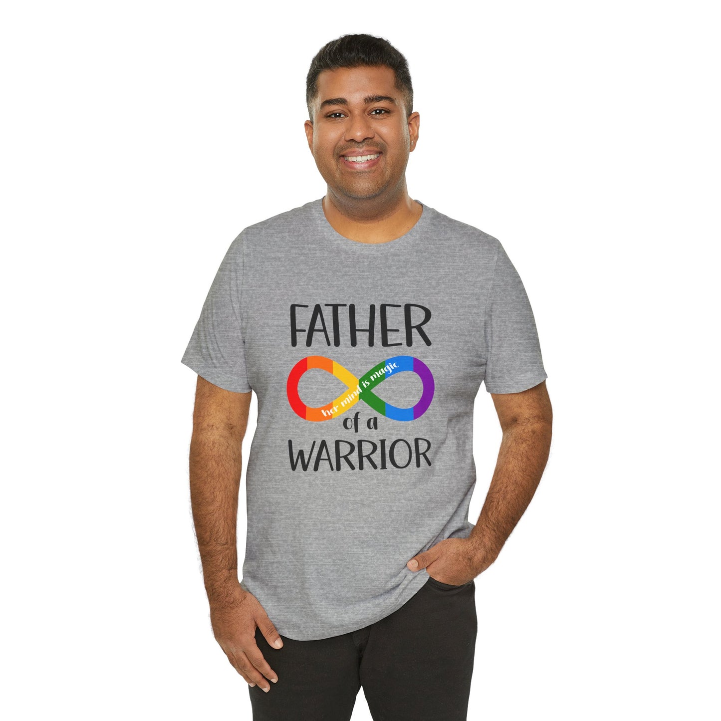 Father of a Warrior Shirt, Autism Symbol T-Shirt, Family Support Gift