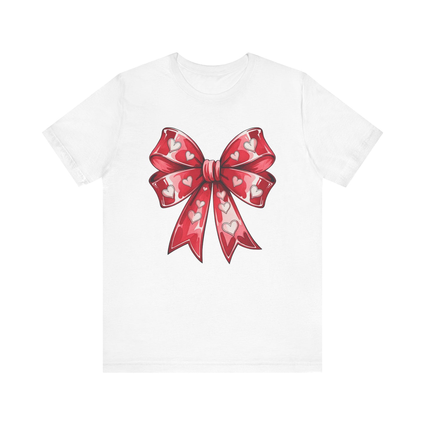 Valentine's Day Bow Unisex Jersey Short Sleeve Tee