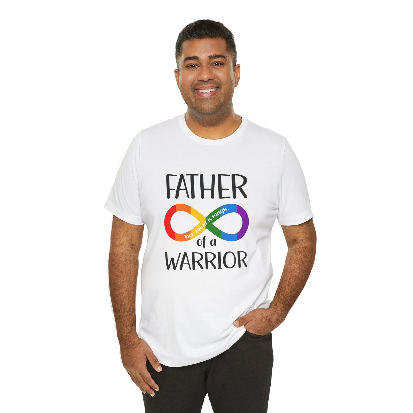 Father of a Warrior Shirt, Autism Symbol T-Shirt, Family Support Gift