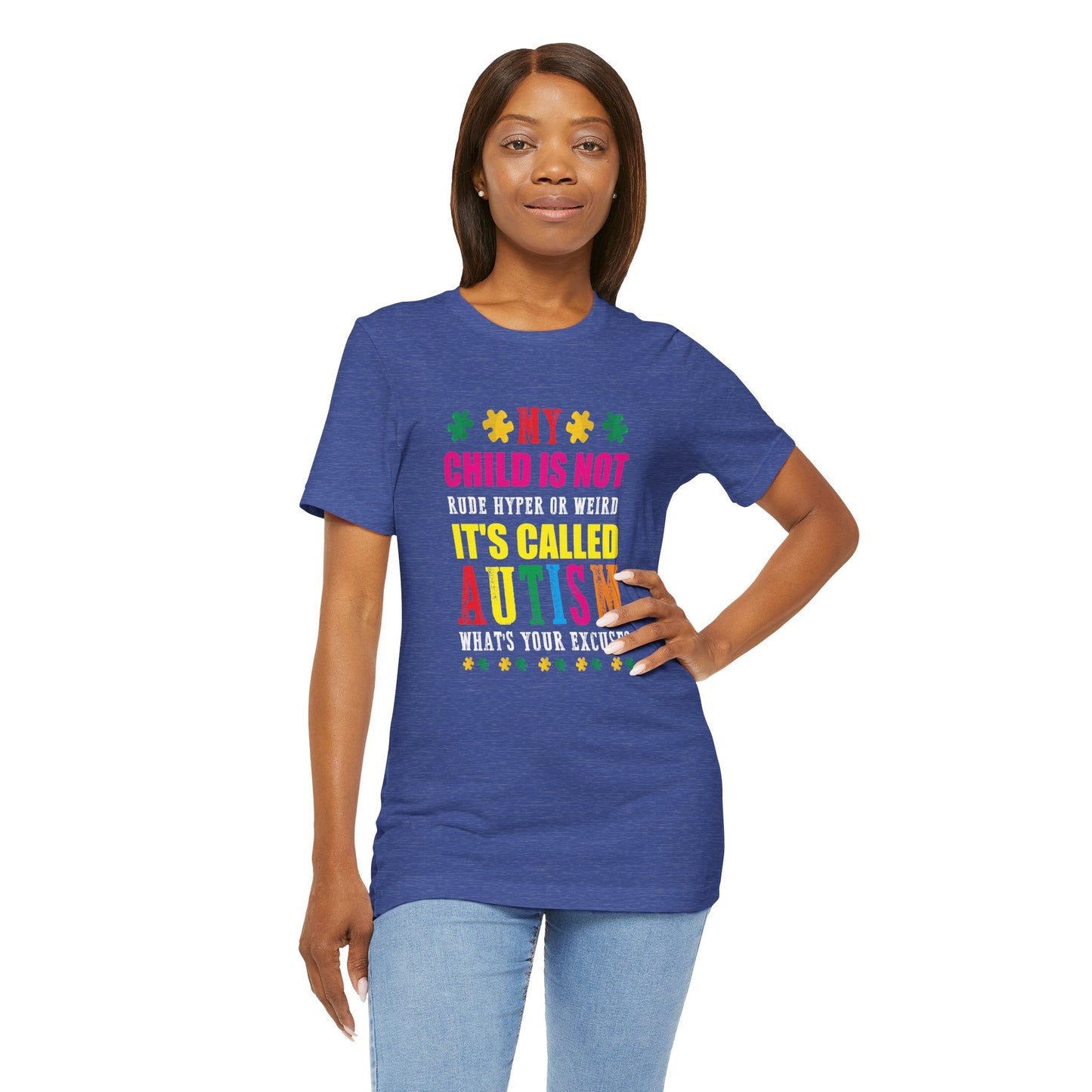 Autism Support Short Sleeve Tee, Awareness Shirt, Unisex Jersey Tshirt