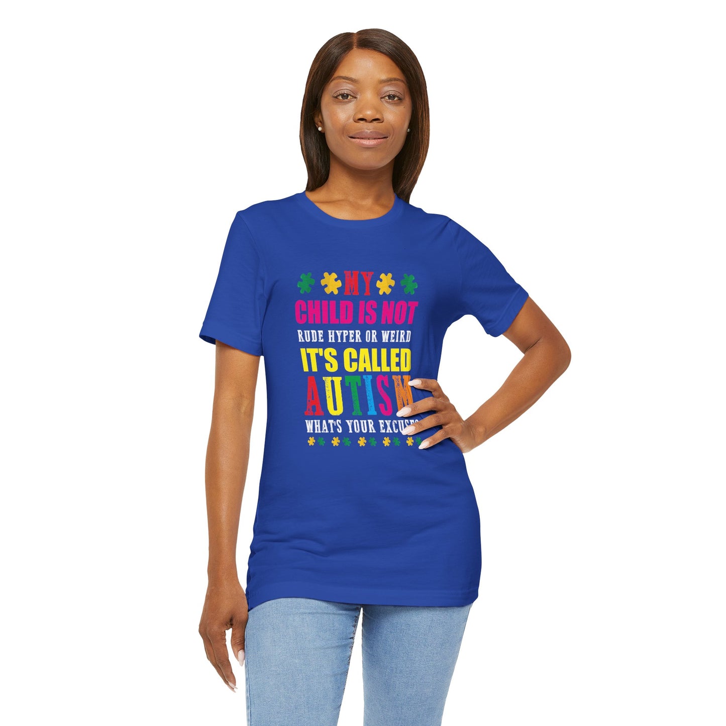 Autism Support Short Sleeve Tee, Awareness Shirt, Unisex Jersey Tshirt