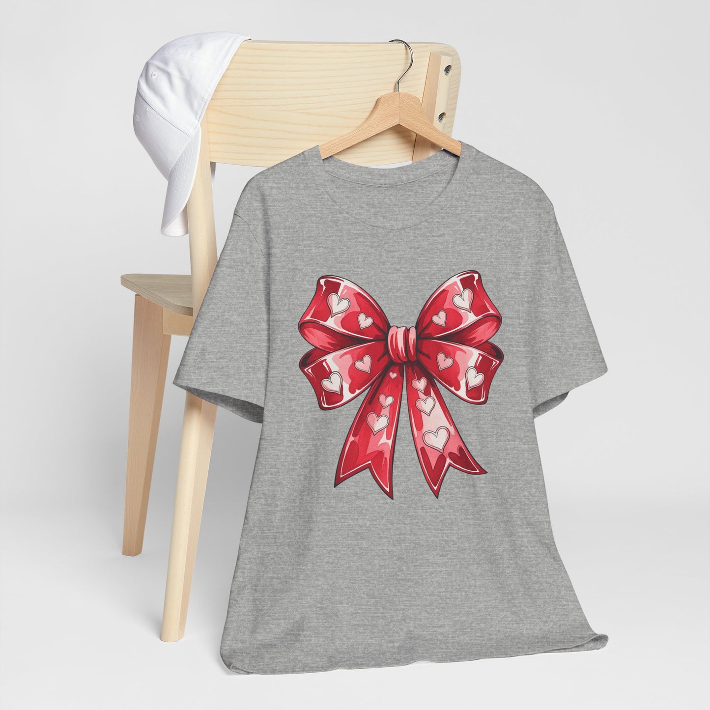 Valentine's Day Bow Unisex Jersey Short Sleeve Tee