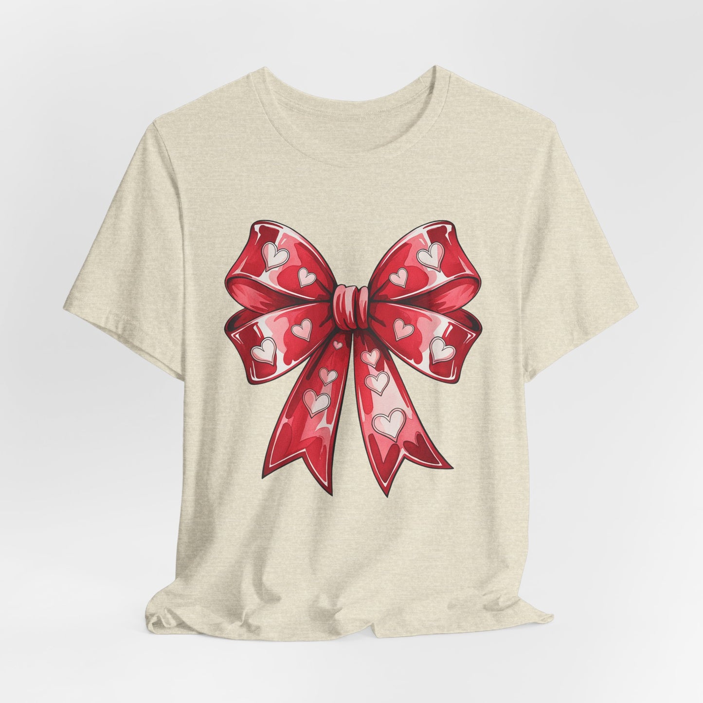 Valentine's Day Bow Unisex Jersey Short Sleeve Tee