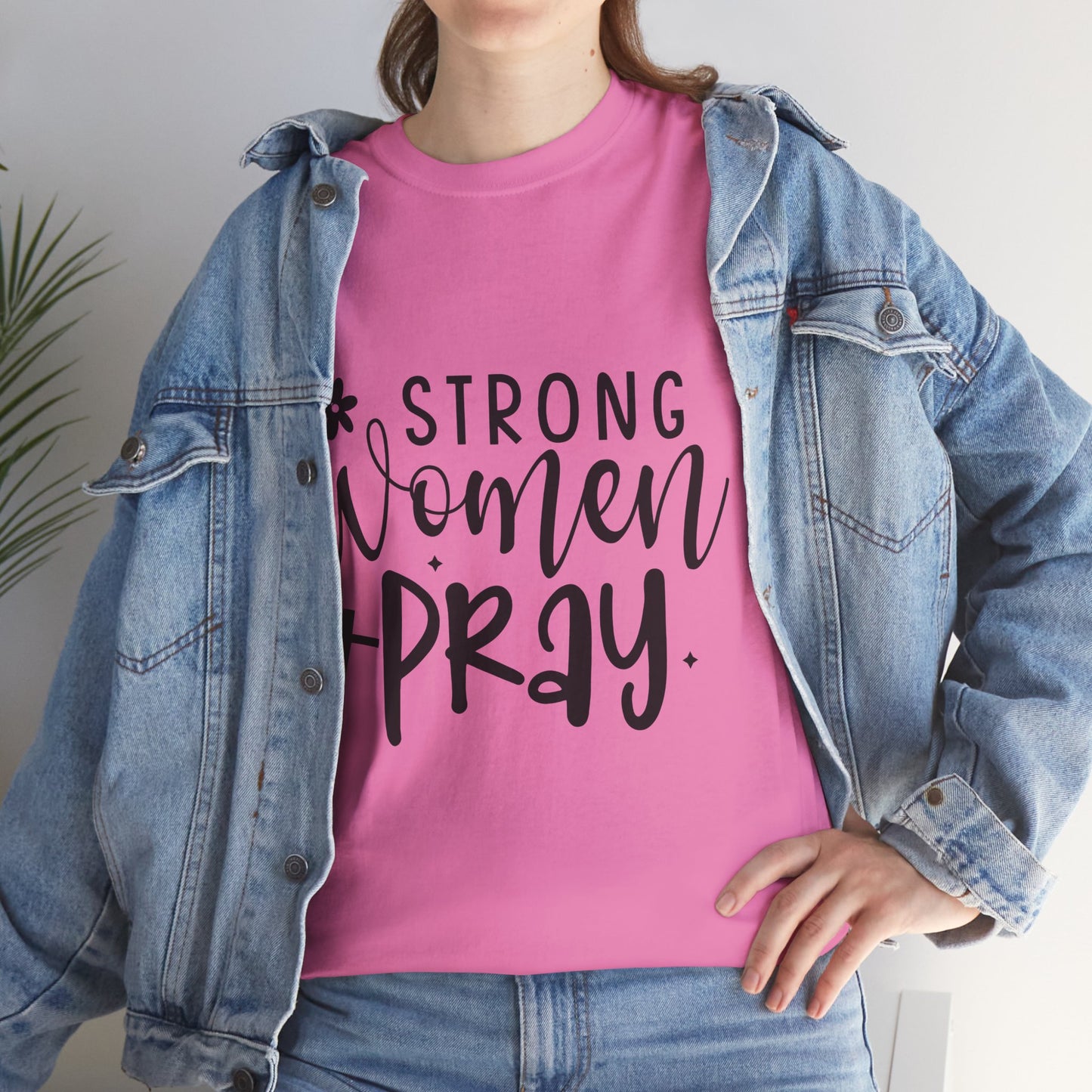 STRONG WOMAN PRAY Unisex Heavy Cotton Tee MANY COLORS & SIZES